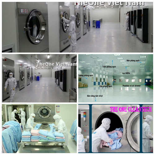 Giặt phòng sạch sử dụng hóa chất và máy giặt phòng sạch chuyên dụng